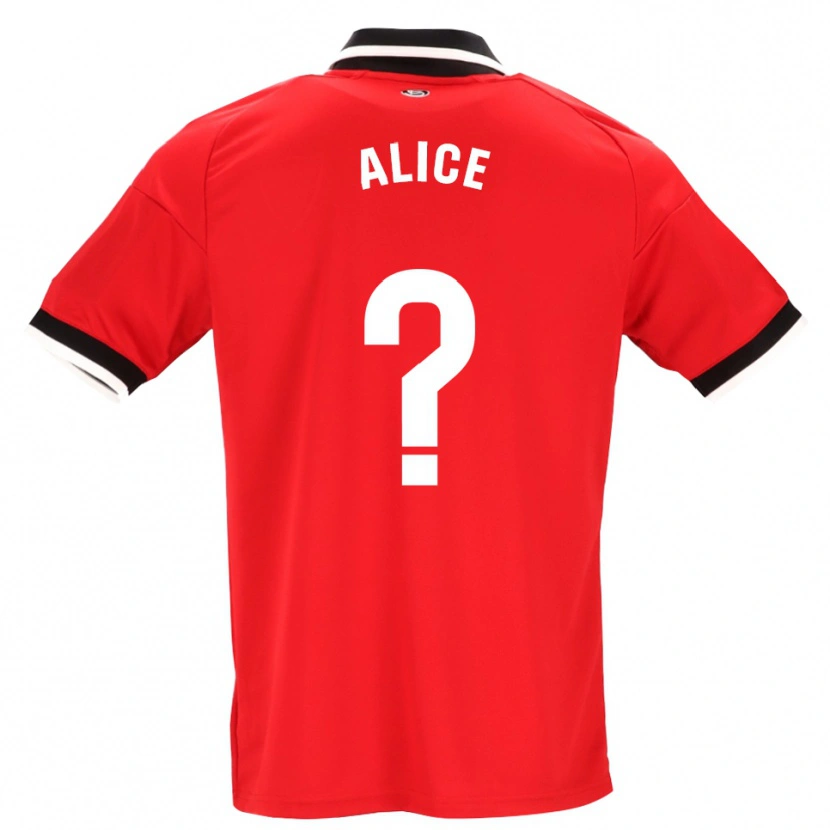 Danxen Kinder Alice Marques #0 Schwarz Weiß Rot Auswärtstrikot Trikot 2026/27 T-Shirt Österreich