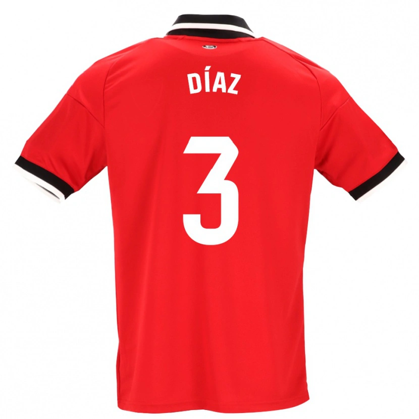 Danxen Kinder Julio Díaz #3 Schwarz Weiß Rot Auswärtstrikot Trikot 2026/27 T-Shirt Österreich
