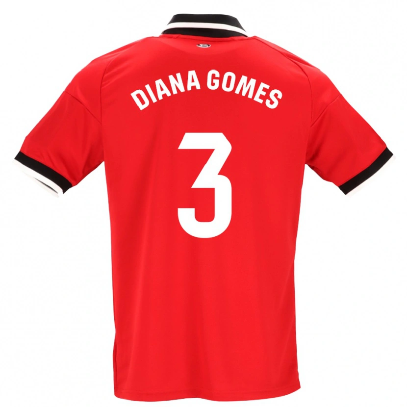 Danxen Kinder Diana Catarina Ribeiro Gomes #3 Schwarz Weiß Rot Auswärtstrikot Trikot 2026/27 T-Shirt Österreich