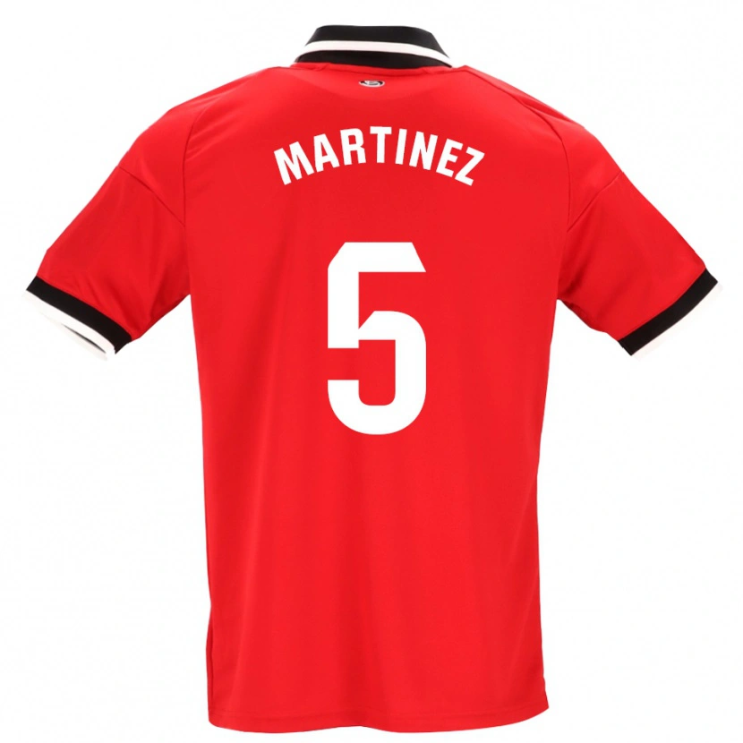 Danxen Kinder Sergio Martínez #5 Schwarz Weiß Rot Auswärtstrikot Trikot 2026/27 T-Shirt Österreich