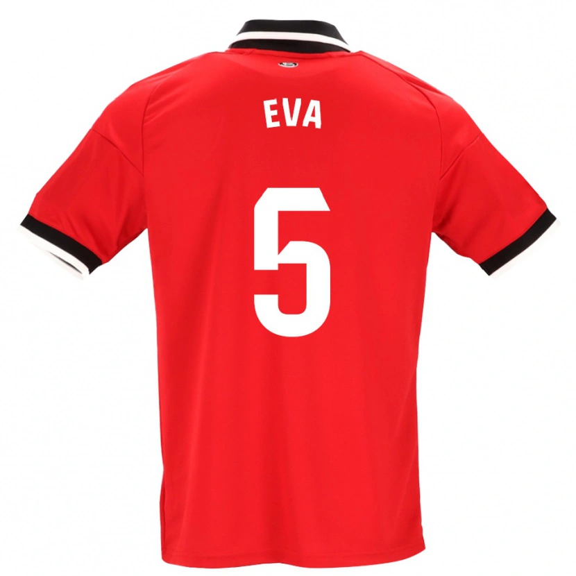 Danxen Kinder Eva Llamas Hernández #5 Schwarz Weiß Rot Auswärtstrikot Trikot 2026/27 T-Shirt Österreich