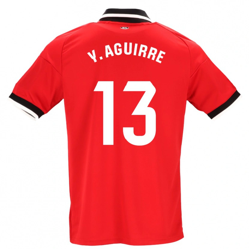 Danxen Kinder Yolanda Aguirre Gutiérrez #13 Schwarz Weiß Rot Auswärtstrikot Trikot 2026/27 T-Shirt Österreich