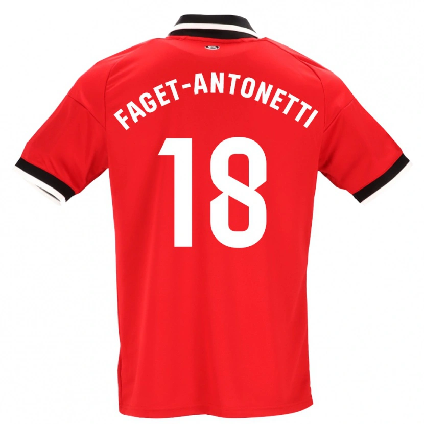 Danxen Kinder Roméo Faget-Antonetti #18 Schwarz Weiß Rot Auswärtstrikot Trikot 2026/27 T-Shirt Österreich