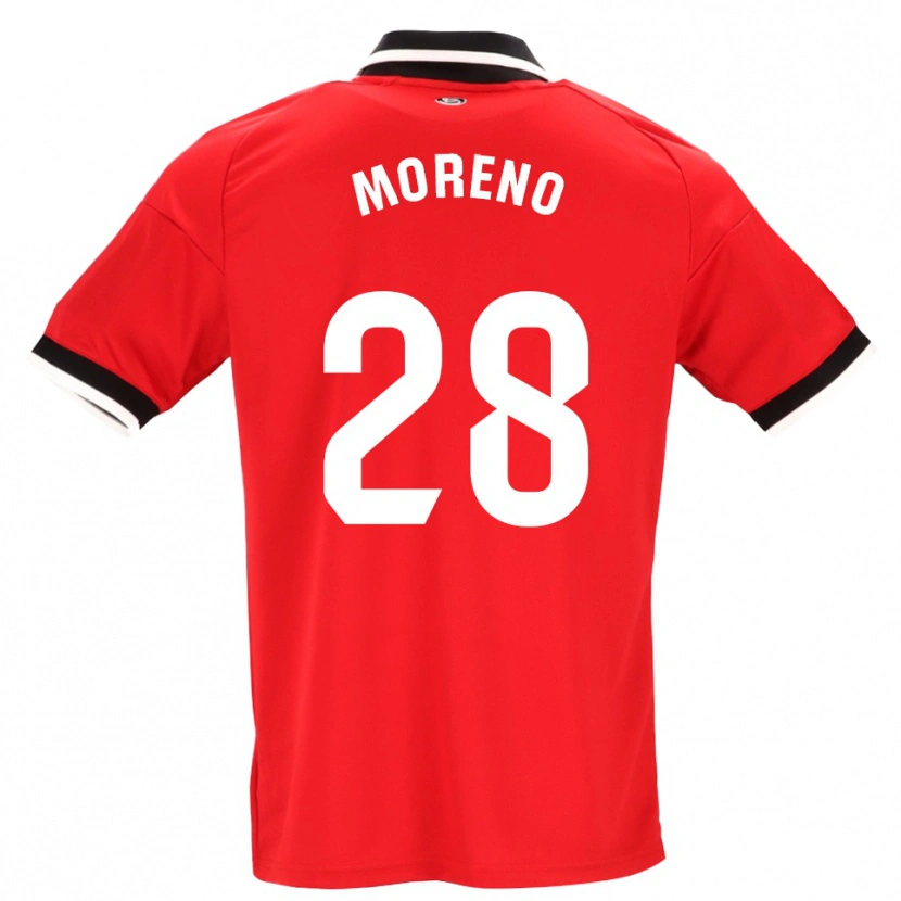 Danxen Kinder Fernando Moreno #28 Schwarz Weiß Rot Auswärtstrikot Trikot 2026/27 T-Shirt Österreich