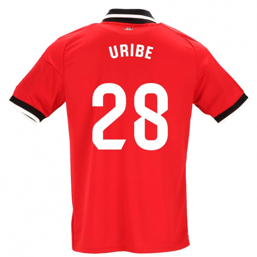 Danxen Kinder Raúl Uribe #28 Schwarz Weiß Rot Auswärtstrikot Trikot 2026/27 T-Shirt Österreich