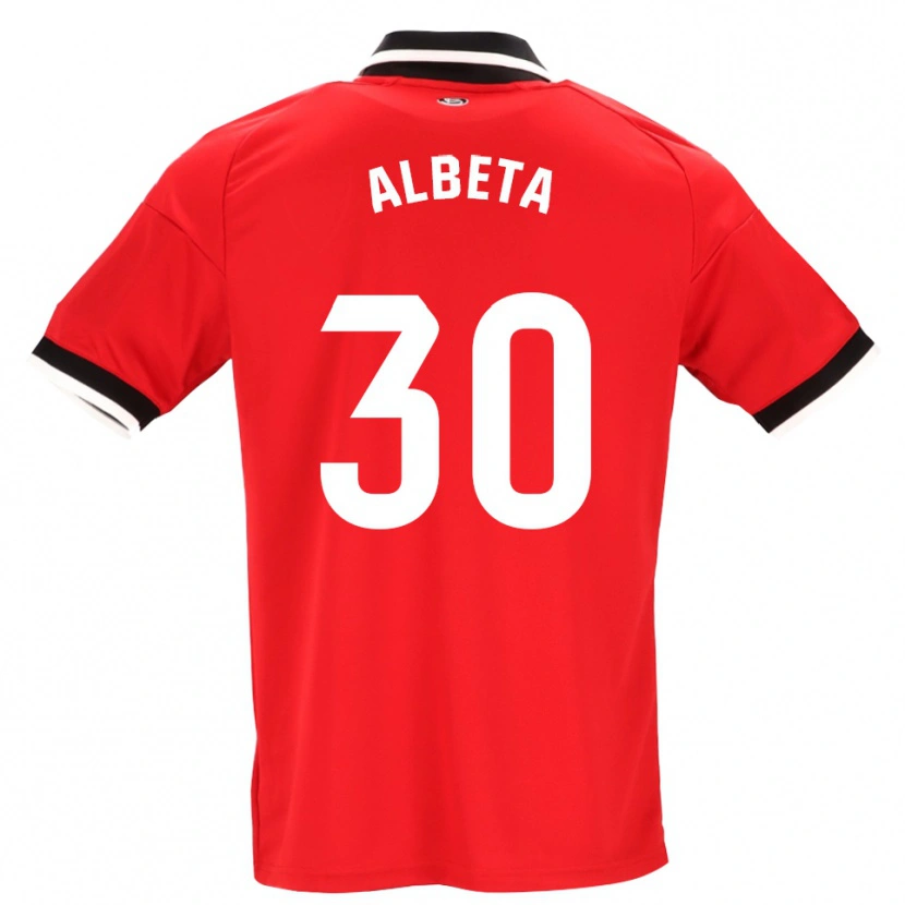 Danxen Kinder Alba María López Montiel #30 Schwarz Weiß Rot Auswärtstrikot Trikot 2026/27 T-Shirt Österreich