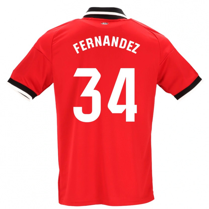 Danxen Kinder Marc Fernández #34 Schwarz Weiß Rot Auswärtstrikot Trikot 2026/27 T-Shirt Österreich