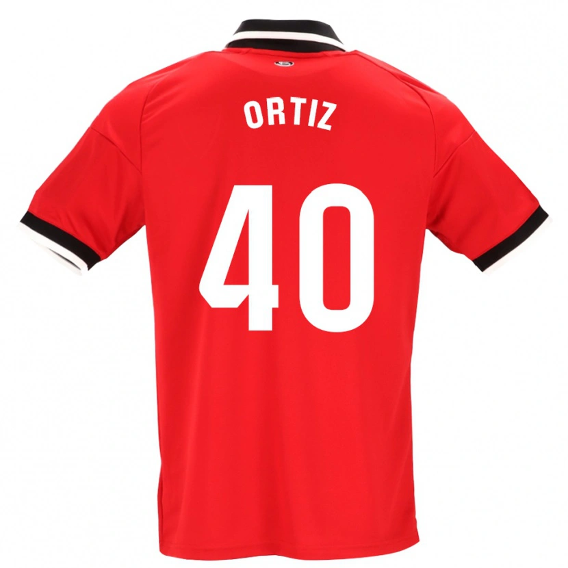 Danxen Kinder Hugo Ortiz #40 Schwarz Weiß Rot Auswärtstrikot Trikot 2026/27 T-Shirt Österreich