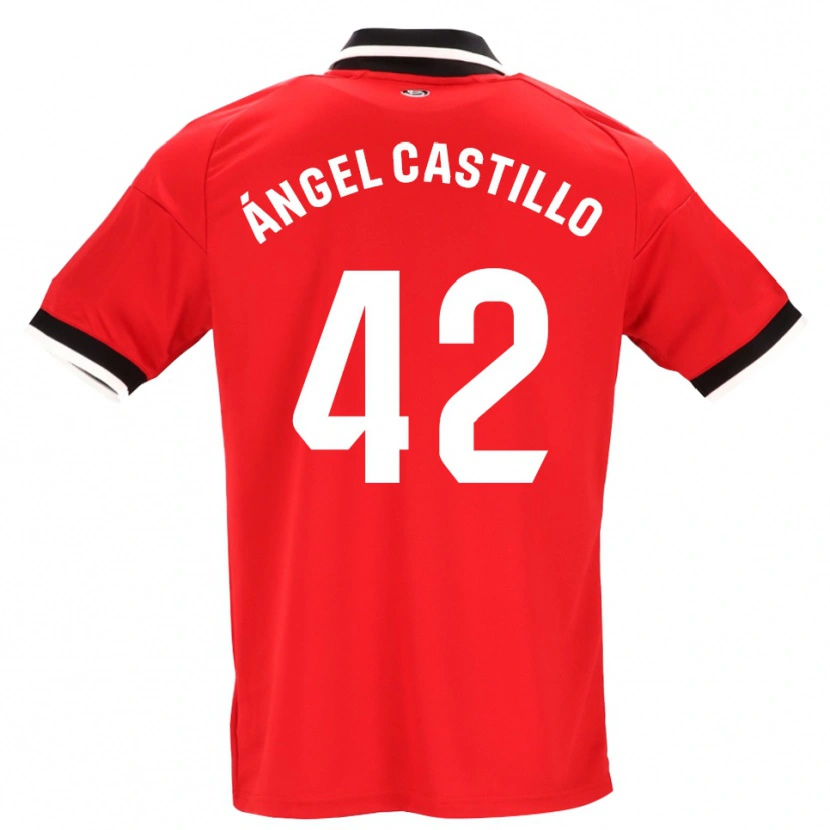 Danxen Kinder Manuel Ángel Castillo #42 Schwarz Weiß Rot Auswärtstrikot Trikot 2026/27 T-Shirt Österreich