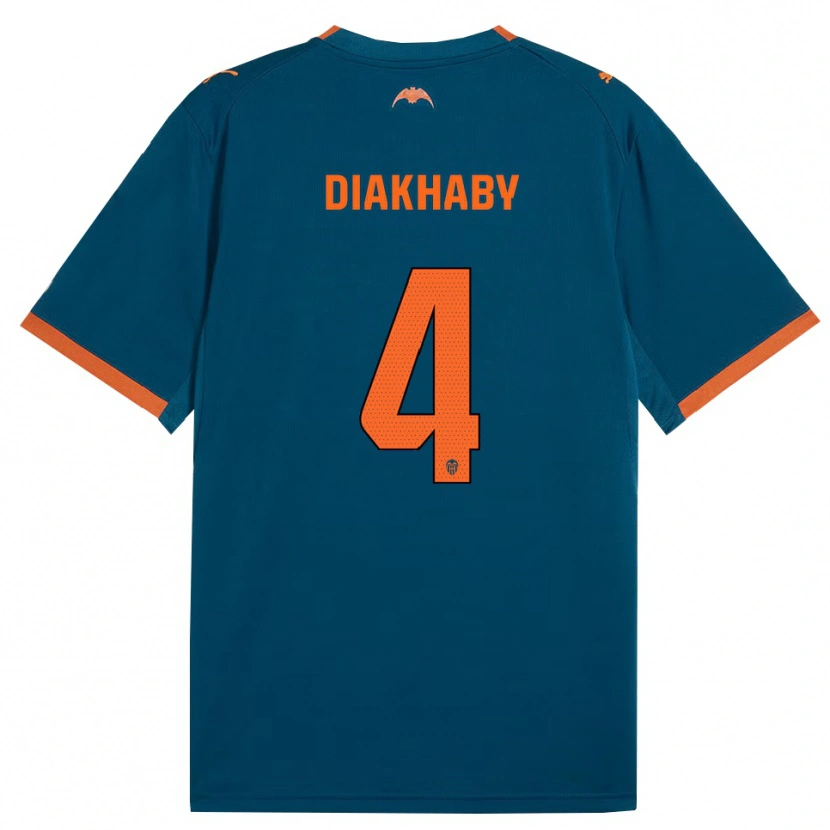 Danxen Kinder Mouctar Diakhaby #4 Stahlblau Orange Auswärtstrikot Trikot 2026/27 T-Shirt Österreich
