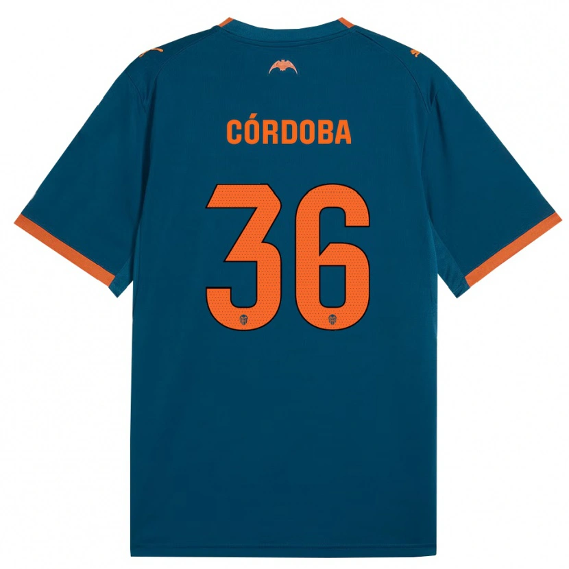Danxen Kinder Iker Córdoba #36 Stahlblau Orange Auswärtstrikot Trikot 2026/27 T-Shirt Österreich