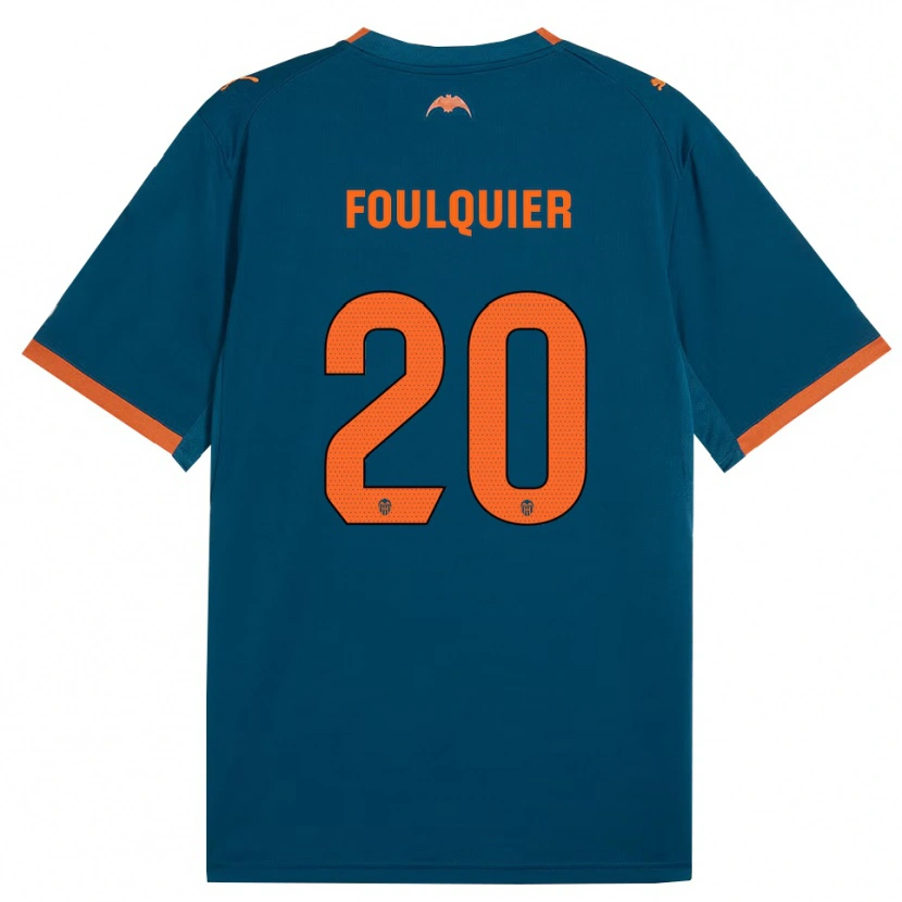 Danxen Kinder Dimitri Foulquier #20 Stahlblau Orange Auswärtstrikot Trikot 2026/27 T-Shirt Österreich