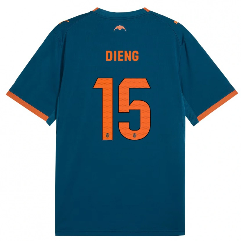 Danxen Kinder Aliou Dieng #15 Stahlblau Orange Auswärtstrikot Trikot 2026/27 T-Shirt Österreich