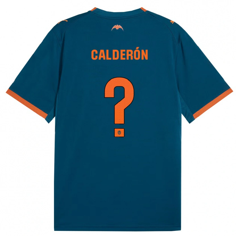Danxen Kinder Alfonso Calderón #0 Stahlblau Orange Auswärtstrikot Trikot 2026/27 T-Shirt Österreich