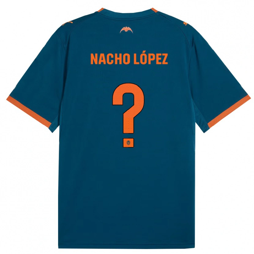 Danxen Kinder Nacho López #0 Stahlblau Orange Auswärtstrikot Trikot 2026/27 T-Shirt Österreich