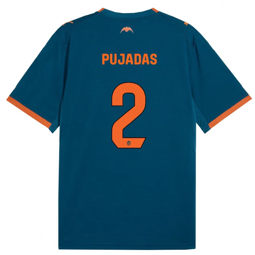 Danxen Kinder Berta Pujadas #2 Stahlblau Orange Auswärtstrikot Trikot 2026/27 T-Shirt Österreich