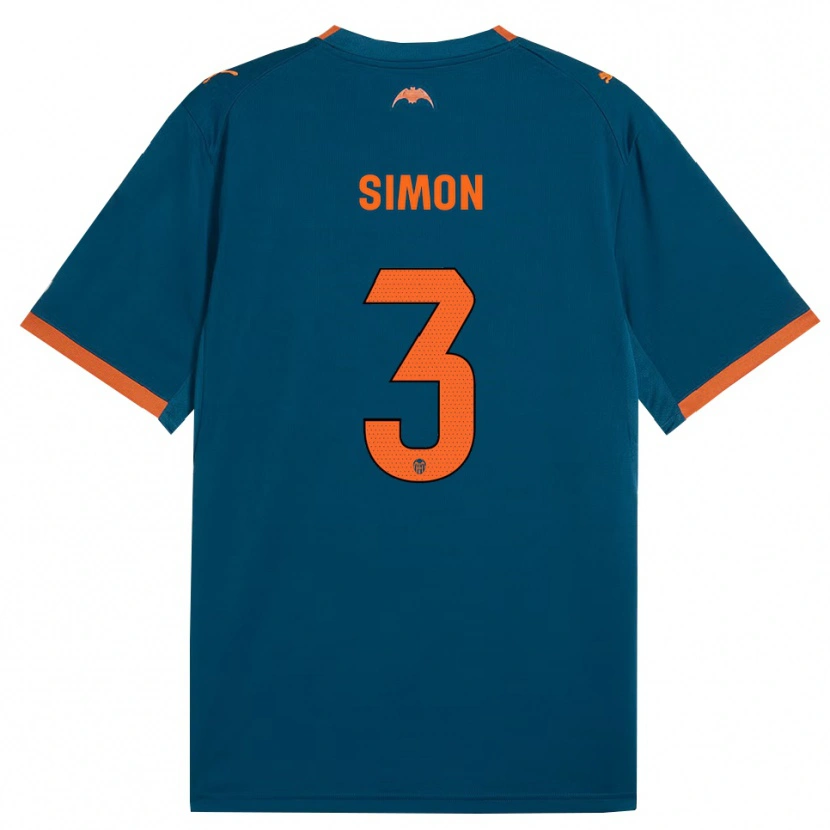 Danxen Kinder Bénédicte Simon #3 Stahlblau Orange Auswärtstrikot Trikot 2026/27 T-Shirt Österreich