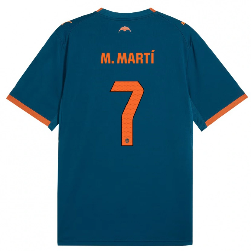 Danxen Kinder Marina Martí #7 Stahlblau Orange Auswärtstrikot Trikot 2026/27 T-Shirt Österreich
