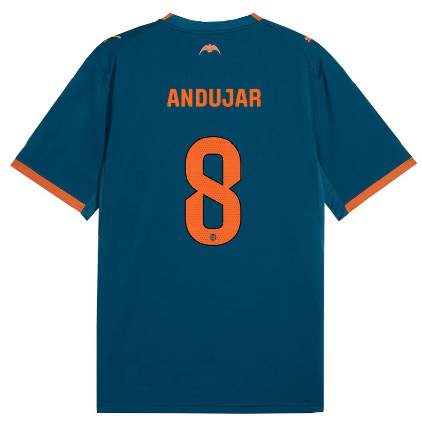 Danxen Kinder Candela Andujar #8 Stahlblau Orange Auswärtstrikot Trikot 2026/27 T-Shirt Österreich