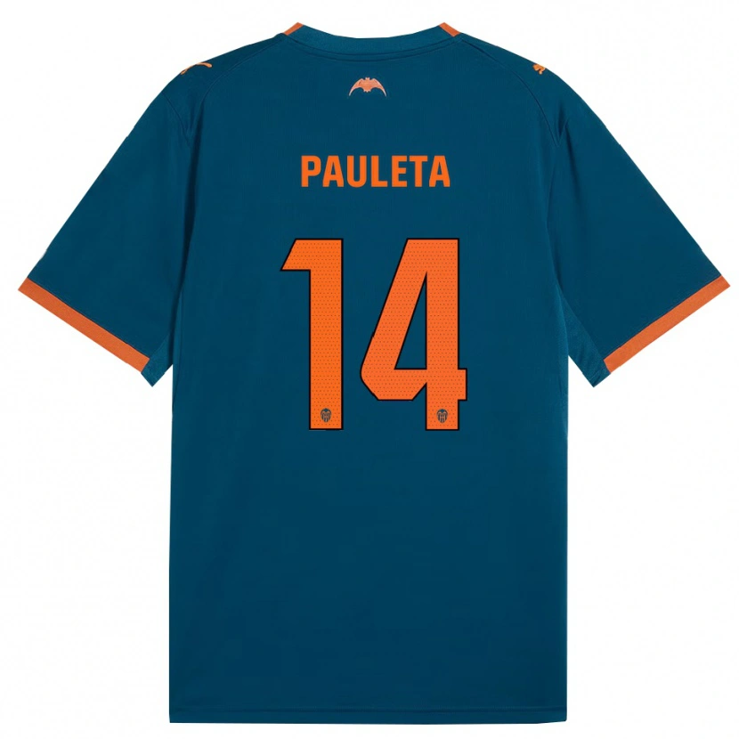 Danxen Kinder Paula Sancho González #14 Stahlblau Orange Auswärtstrikot Trikot 2026/27 T-Shirt Österreich
