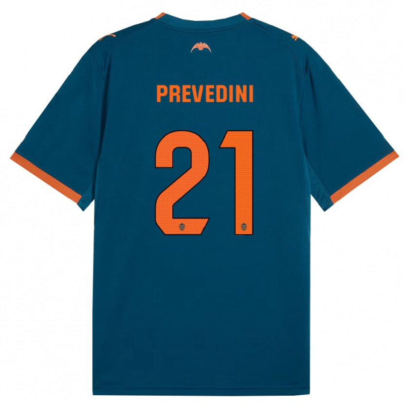 Danxen Kinder Mateo Prevedini #21 Stahlblau Orange Auswärtstrikot Trikot 2026/27 T-Shirt Österreich