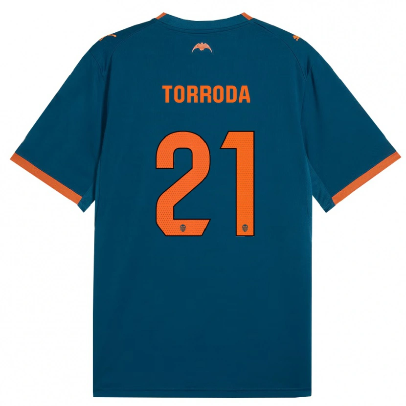 Danxen Kinder Anna Torroda #21 Stahlblau Orange Auswärtstrikot Trikot 2026/27 T-Shirt Österreich