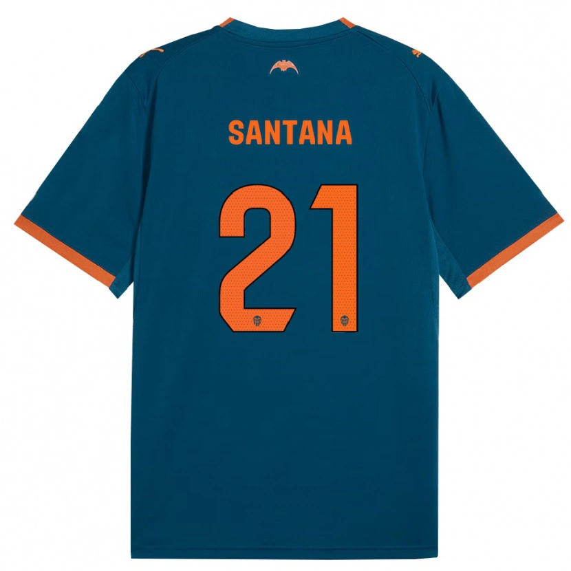 Danxen Kinder Ismael Santana #21 Stahlblau Orange Auswärtstrikot Trikot 2026/27 T-Shirt Österreich