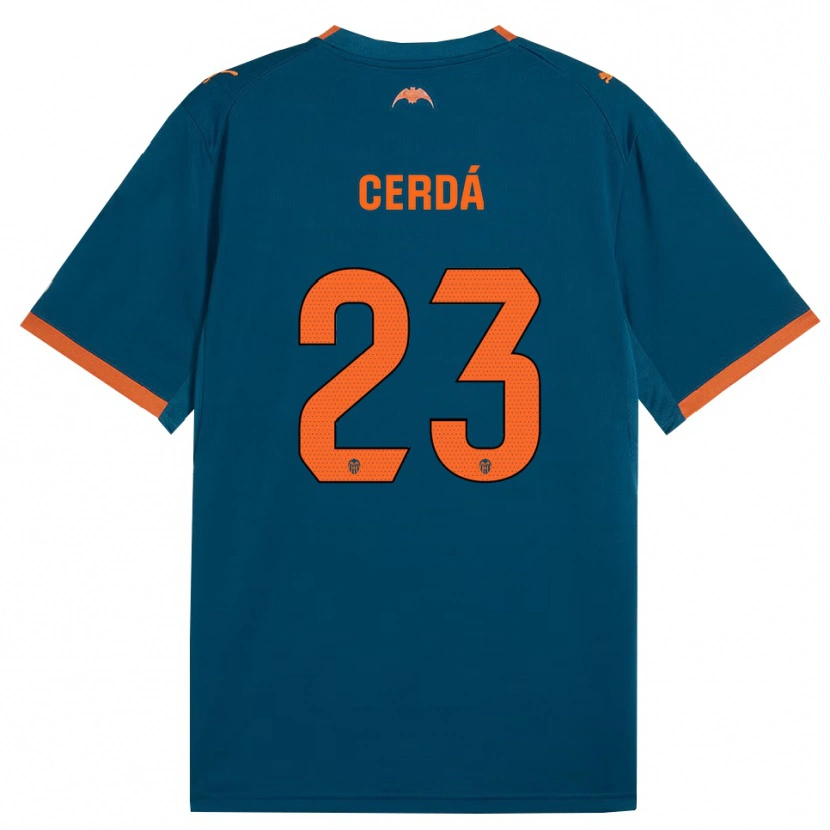 Danxen Kinder Alex Cerdá #23 Stahlblau Orange Auswärtstrikot Trikot 2026/27 T-Shirt Österreich