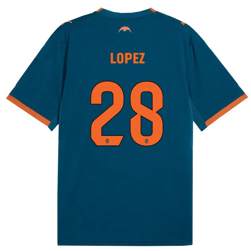 Danxen Kinder Saray Lopez #28 Stahlblau Orange Auswärtstrikot Trikot 2026/27 T-Shirt Österreich
