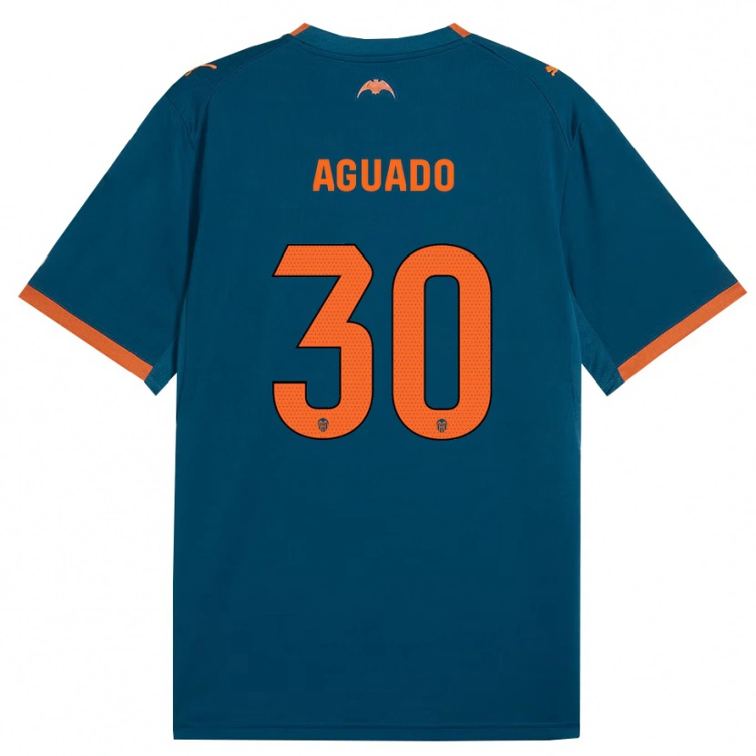 Danxen Kinder Julia Aguado #30 Stahlblau Orange Auswärtstrikot Trikot 2026/27 T-Shirt Österreich