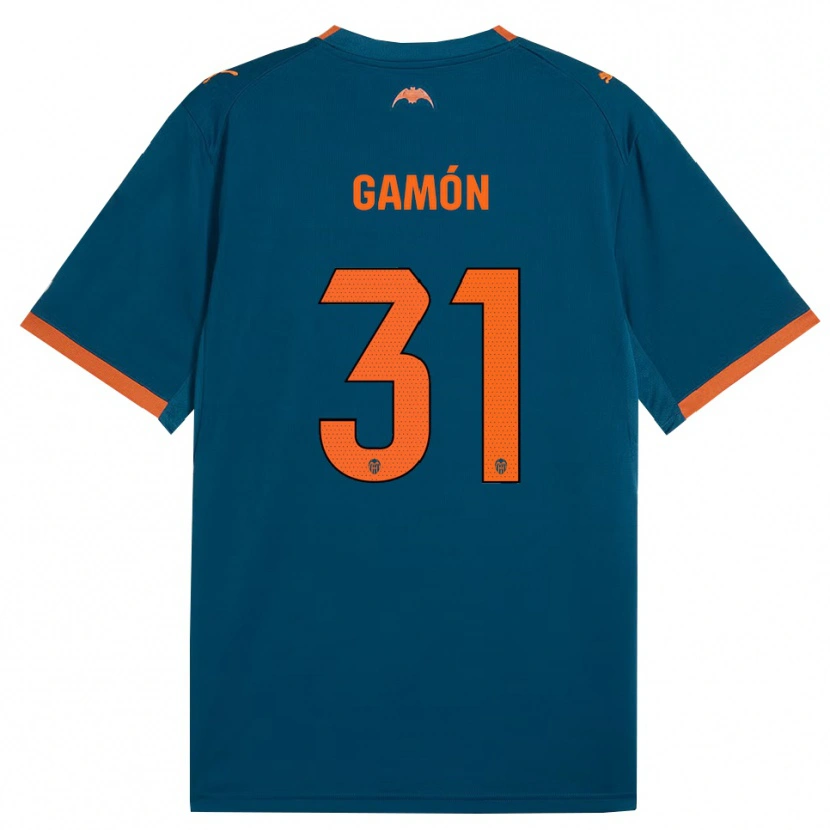 Danxen Kinder Rodrigo Gamón #31 Stahlblau Orange Auswärtstrikot Trikot 2026/27 T-Shirt Österreich
