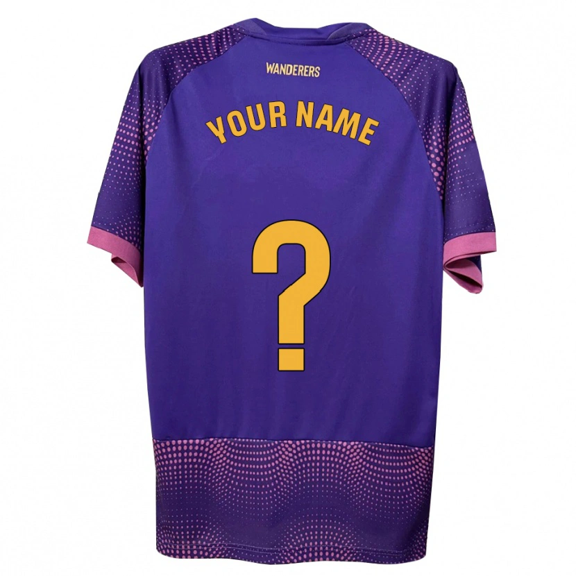 Danxen Kinder Ihren Namen #0 Lila Weiß Rosa Auswärtstrikot Trikot 2026/27 T-Shirt Österreich