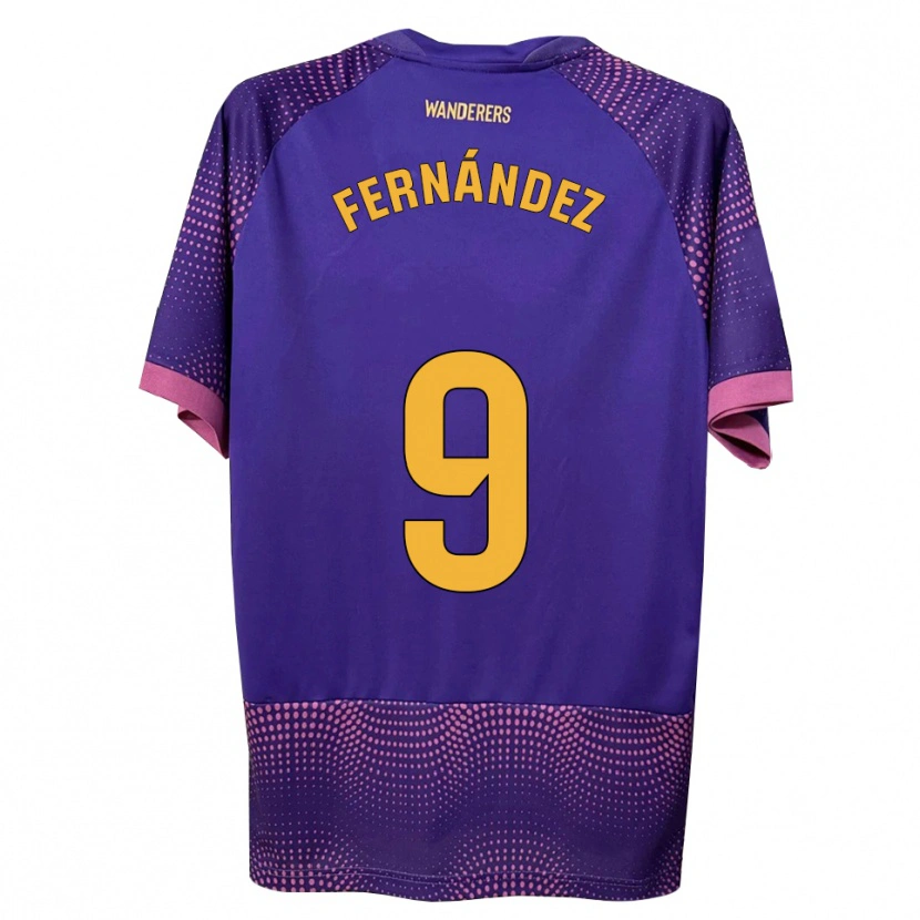 Danxen Kinder Ismael Fernández #9 Lila Weiß Rosa Auswärtstrikot Trikot 2026/27 T-Shirt Österreich