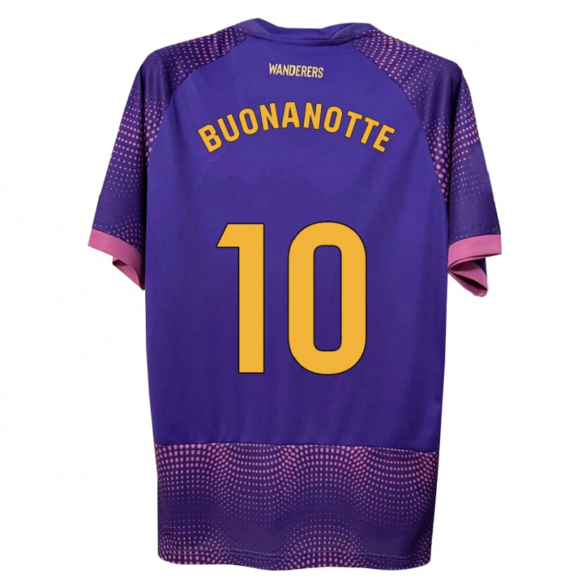 Danxen Kinder Facundo Buonanotte #10 Lila Weiß Rosa Auswärtstrikot Trikot 2026/27 T-Shirt Österreich