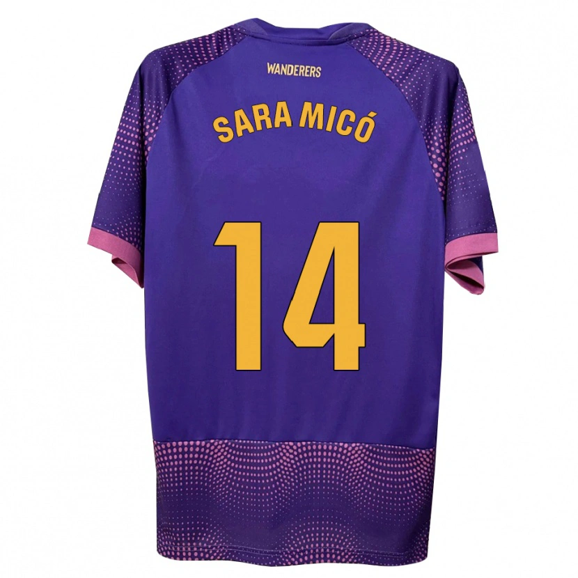 Danxen Kinder Sara Micó #14 Lila Weiß Rosa Auswärtstrikot Trikot 2026/27 T-Shirt Österreich