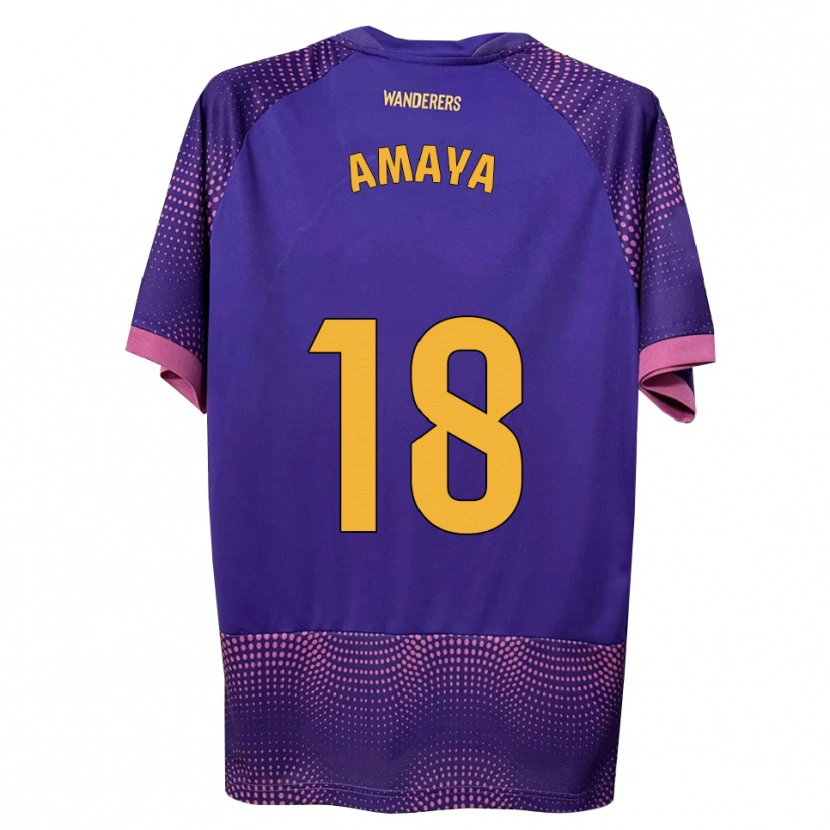 Danxen Kinder María Amaya #18 Lila Weiß Rosa Auswärtstrikot Trikot 2026/27 T-Shirt Österreich