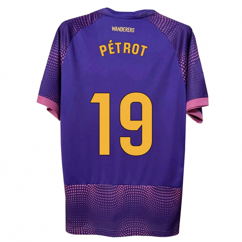 Danxen Kinder Léo Pétrot #19 Lila Weiß Rosa Auswärtstrikot Trikot 2026/27 T-Shirt Österreich