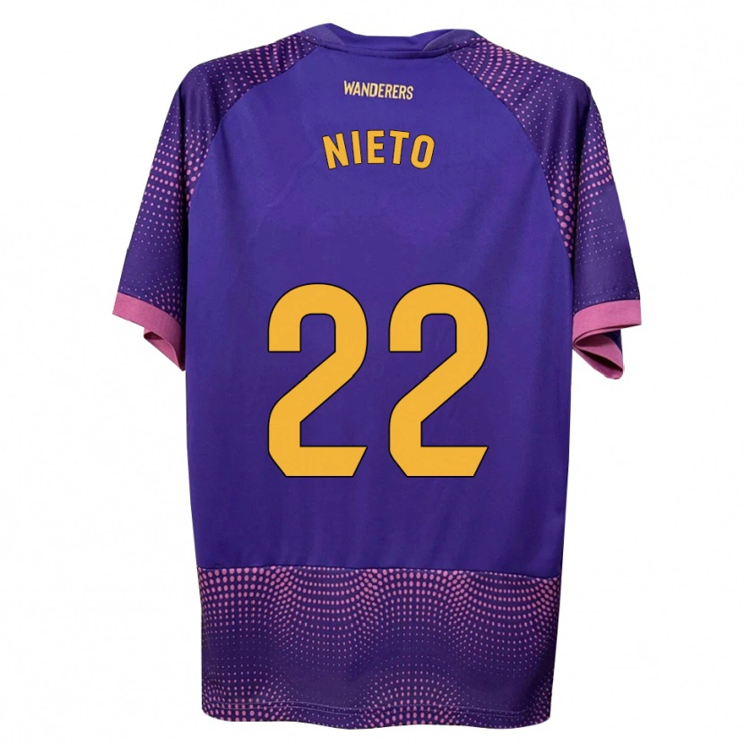 Danxen Kinder Dani Nieto #22 Lila Weiß Rosa Auswärtstrikot Trikot 2026/27 T-Shirt Österreich
