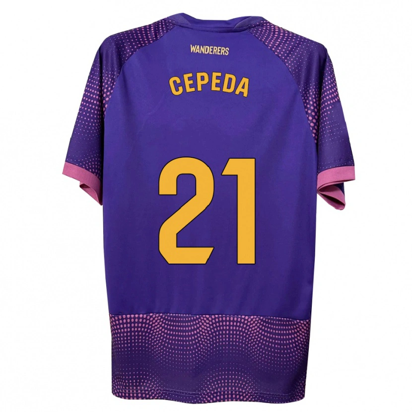Danxen Kinder Lucas Cepeda #21 Lila Weiß Rosa Auswärtstrikot Trikot 2026/27 T-Shirt Österreich