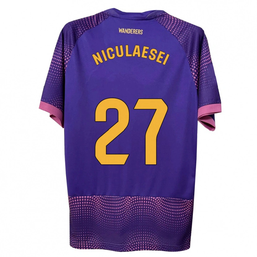Danxen Kinder Albert Niculăesei #27 Lila Weiß Rosa Auswärtstrikot Trikot 2026/27 T-Shirt Österreich
