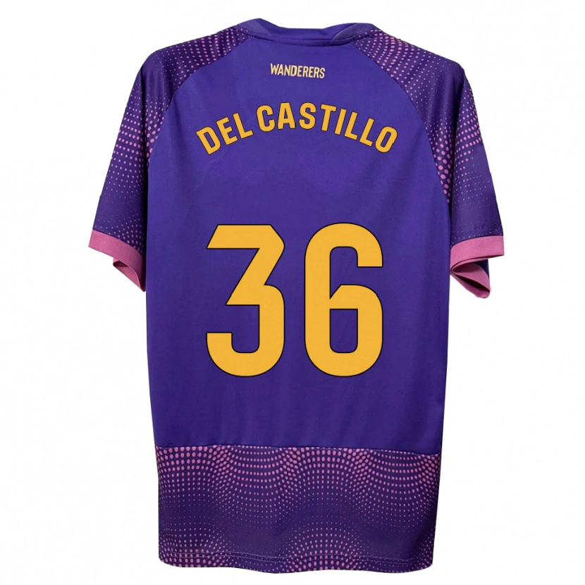 Danxen Kinder Gonzalo Del Castillo #36 Lila Weiß Rosa Auswärtstrikot Trikot 2026/27 T-Shirt Österreich