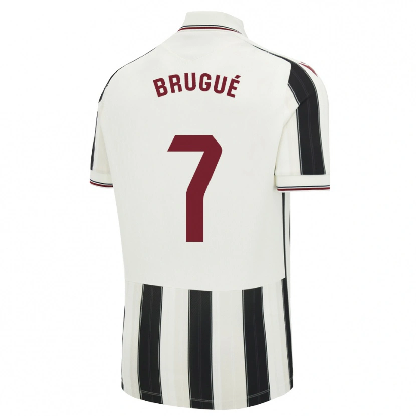 Danxen Kinder Roger Brugué #7 Schwarz Weiß Rot Auswärtstrikot Trikot 2026/27 T-Shirt Österreich