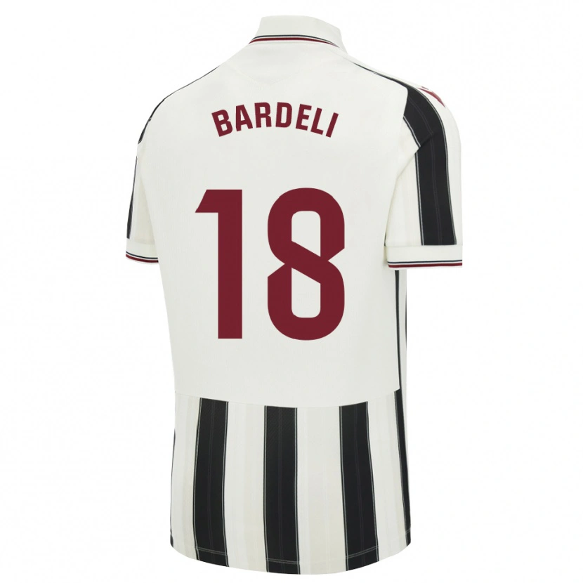 Danxen Kinder Enzo Bardeli #18 Schwarz Weiß Rot Auswärtstrikot Trikot 2026/27 T-Shirt Österreich