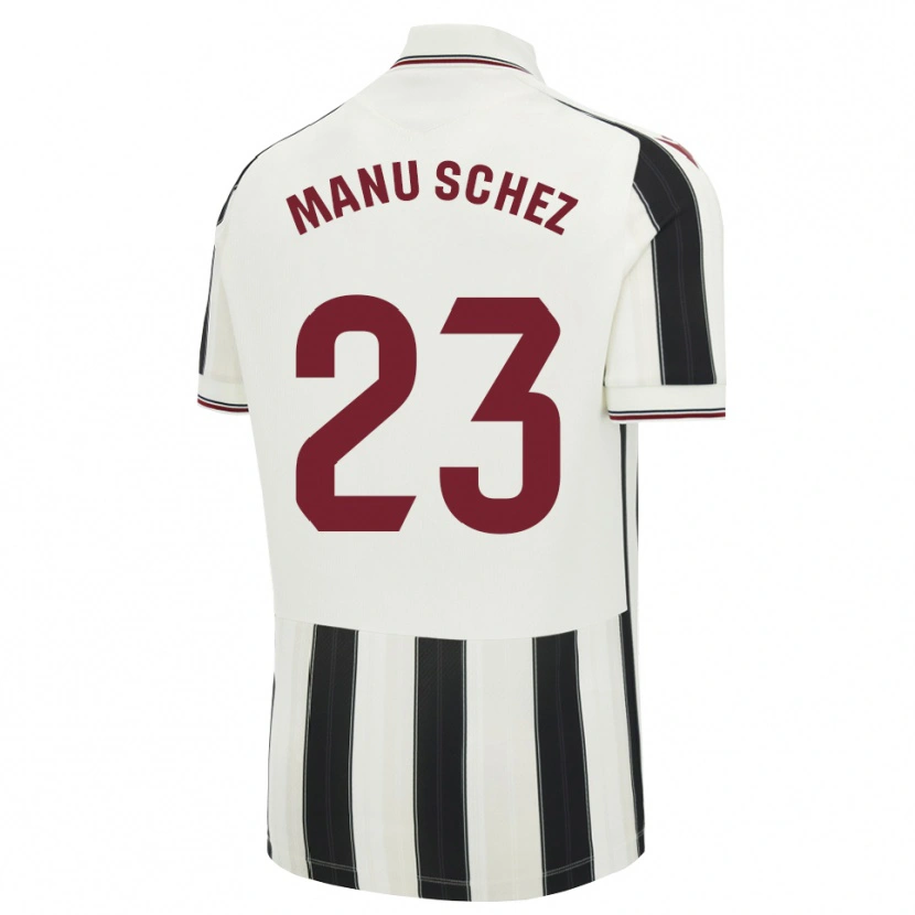 Danxen Kinder Manu Sánchez #23 Schwarz Weiß Rot Auswärtstrikot Trikot 2026/27 T-Shirt Österreich