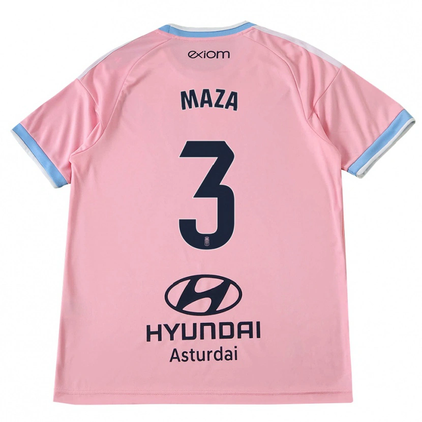 Danxen Kinder Óscar Maza #3 Kornblumenblau Rosa Auswärtstrikot Trikot 2026/27 T-Shirt Österreich