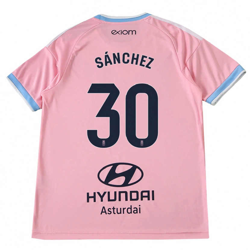 Danxen Kinder Marcos Sánchez #30 Kornblumenblau Rosa Auswärtstrikot Trikot 2026/27 T-Shirt Österreich