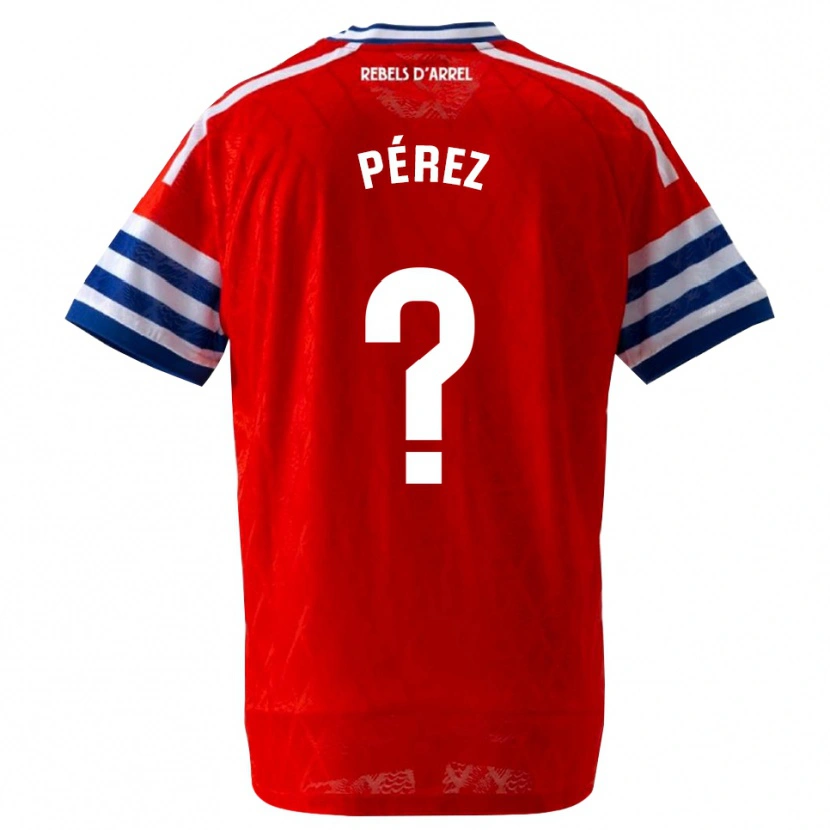 Danxen Kinder Carles Pérez #0 Königsblau Rot Auswärtstrikot Trikot 2026/27 T-Shirt Österreich