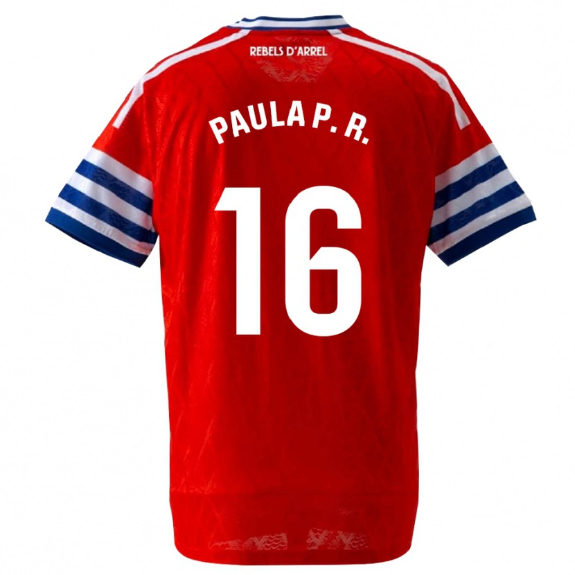 Danxen Kinder Paula Perea Ramírez #16 Königsblau Rot Auswärtstrikot Trikot 2026/27 T-Shirt Österreich