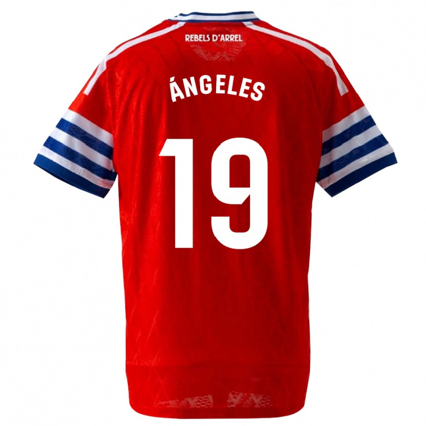 Danxen Kinder Ángeles Del Álamo Sánchez #19 Königsblau Rot Auswärtstrikot Trikot 2026/27 T-Shirt Österreich