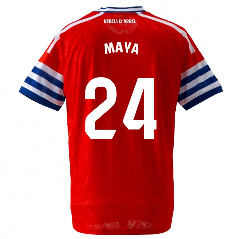Danxen Kinder Rubén Maya #24 Königsblau Rot Auswärtstrikot Trikot 2026/27 T-Shirt Österreich